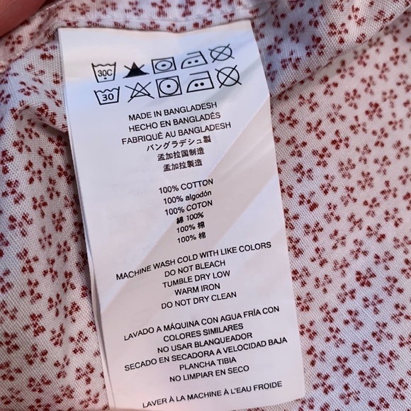 Michael KORS Short Sleeve Classic Fit Button Down Shirt - Deep Henna - Picture 13 of 15